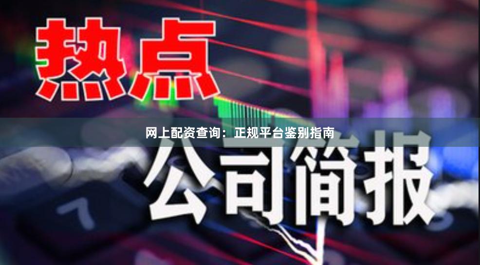 网上配资查询：正规平台鉴别指南